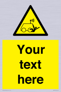 Custom warning run over by operator controlled machine